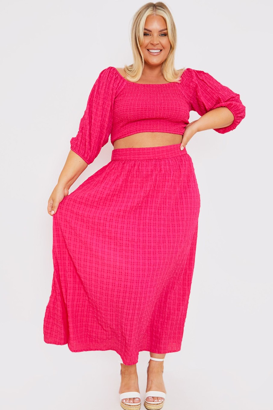 Bottoms Jess Millichamp | Tiered Maxi Skirt Pink