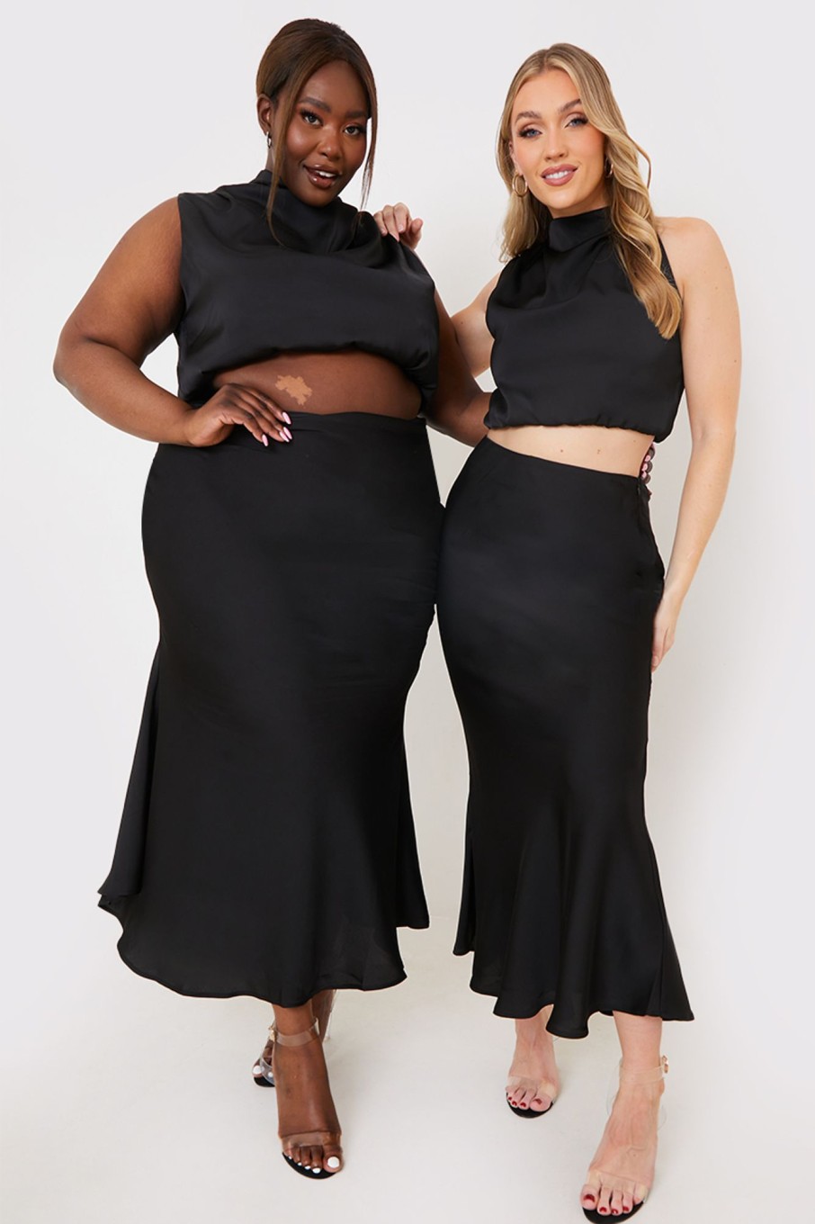 Bottoms Jac Jossa | Satin Maxi Skirt Co Ord