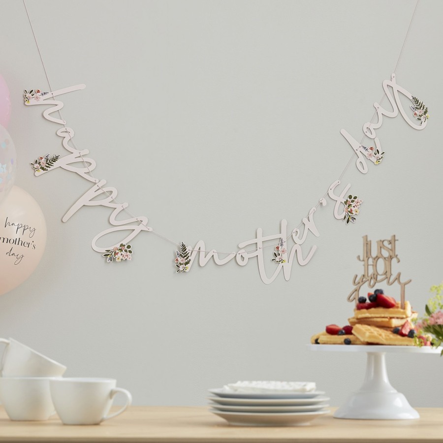 Accessories Own Brand | Happy Mothers Day Bunting White