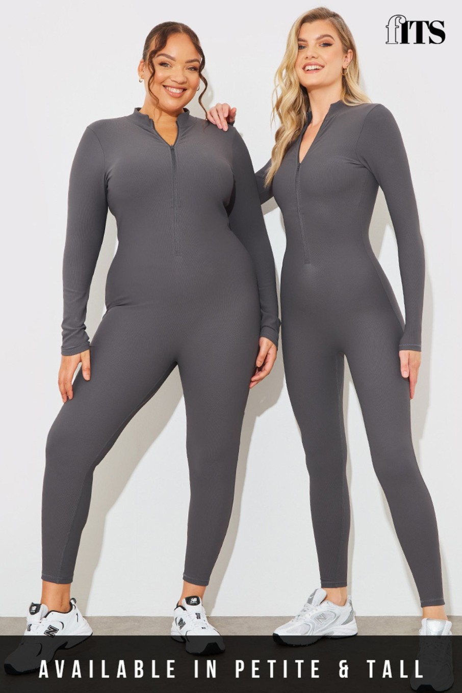 Clothing Fits | Half Zip Long Sleeve Sculpt And Control Full Length Unitard