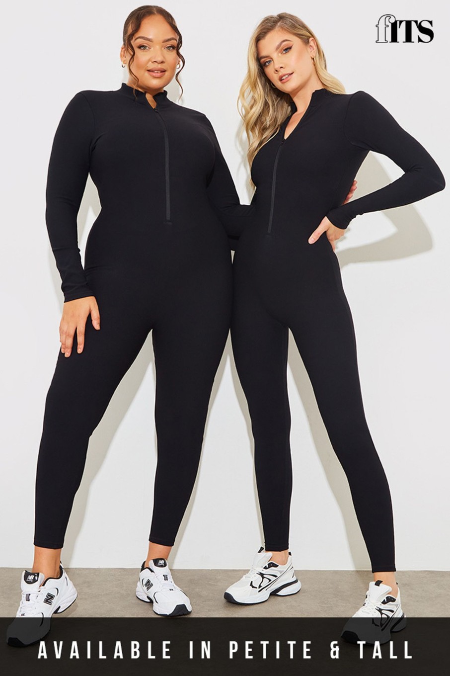 Clothing Fits | Half Zip Long Sleeve Sculpt And Control Full Length Unitard