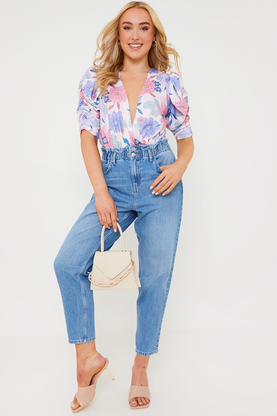 Clothing Charlotte Greedy | Lightwash Paperbag Jeans Denim