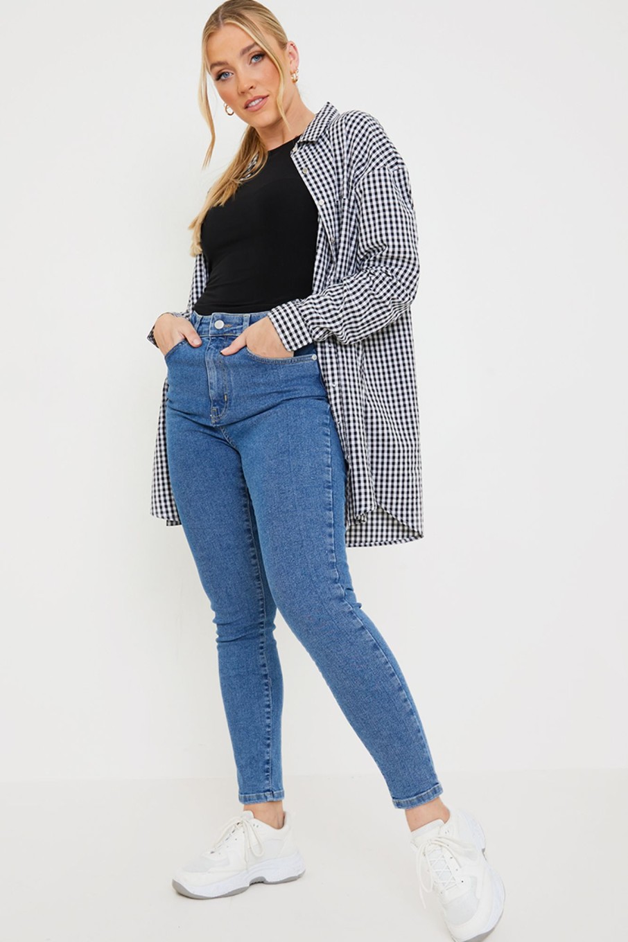 Clothing Carys Whittaker | High Waisted Stretch Skinny Jeans Blue