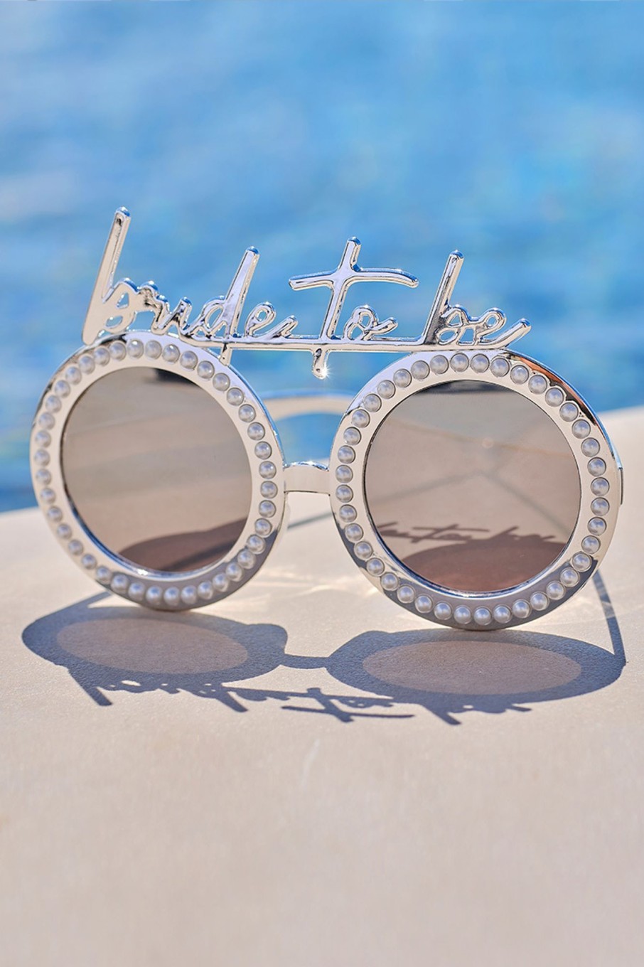 Accessories Own Brand | Bride To Be Pearl Sunglasses Silver