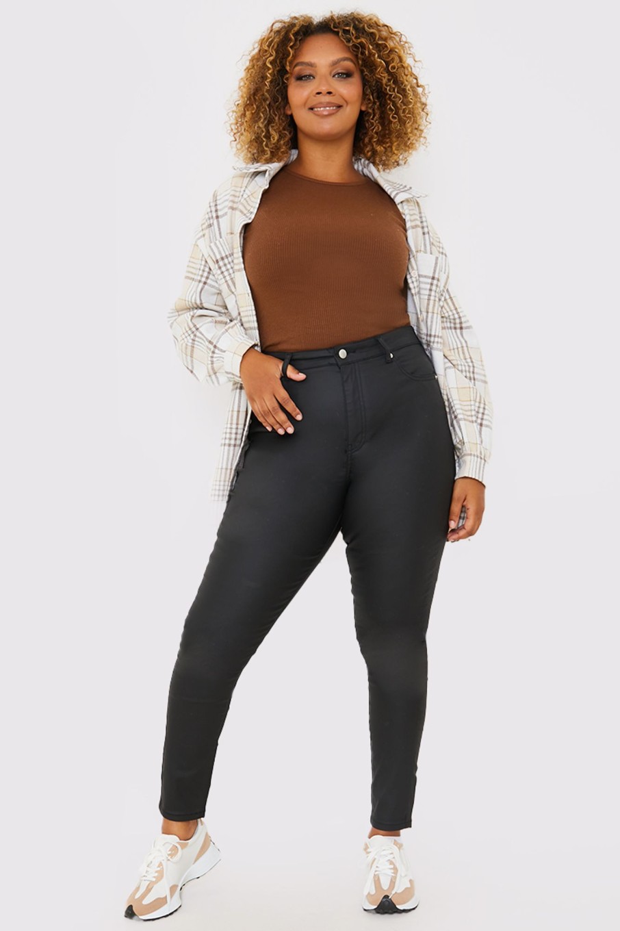 Clothing Carys Whittaker | Coated High Waisted Jeans Black